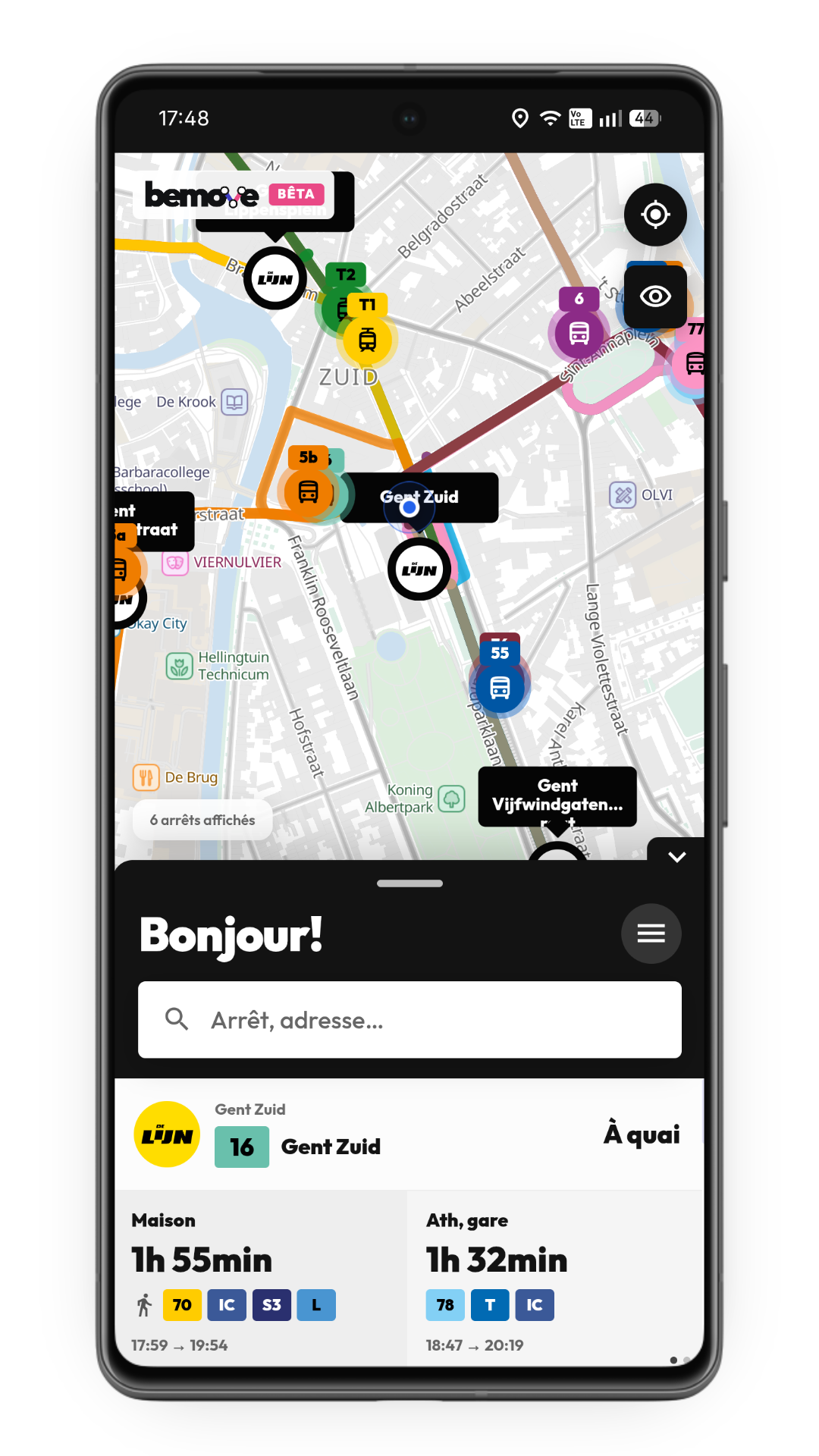 Accueil et transports autour de vous dans BeMove